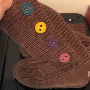 Ugg sweater button boot.